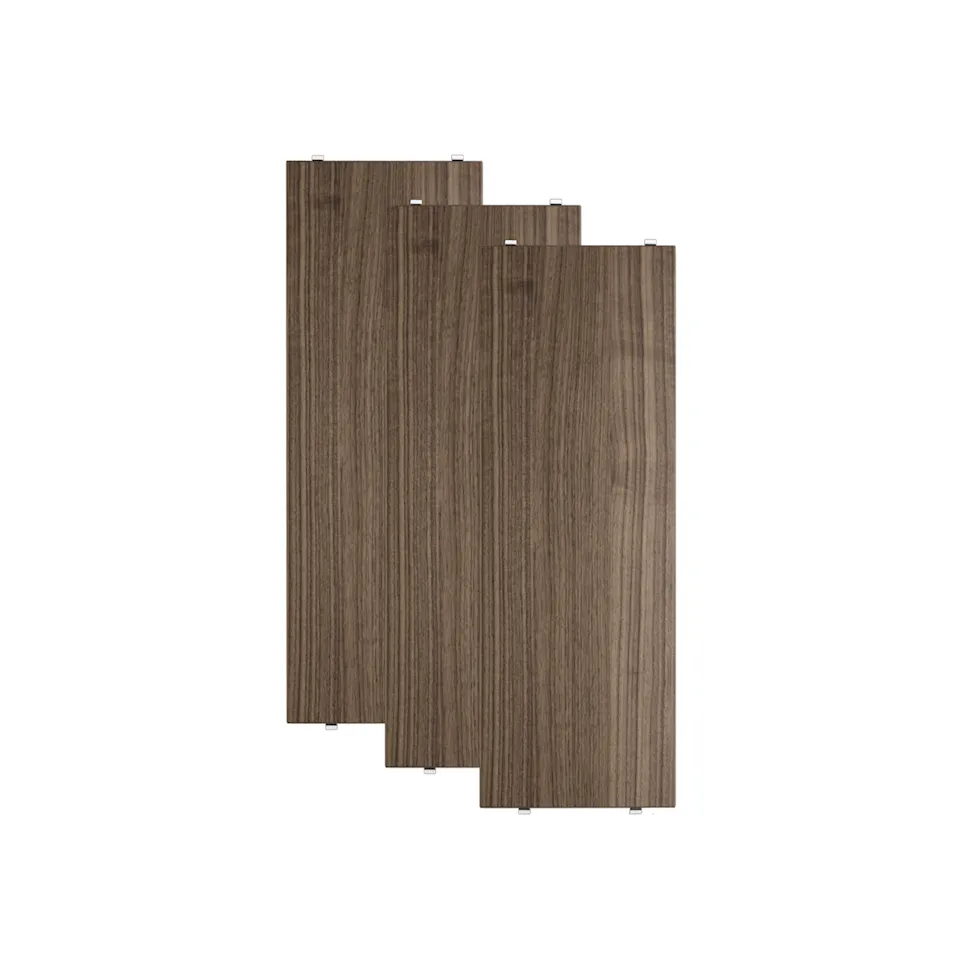 Hylleplate 58x20cm 3-pack valnøtt