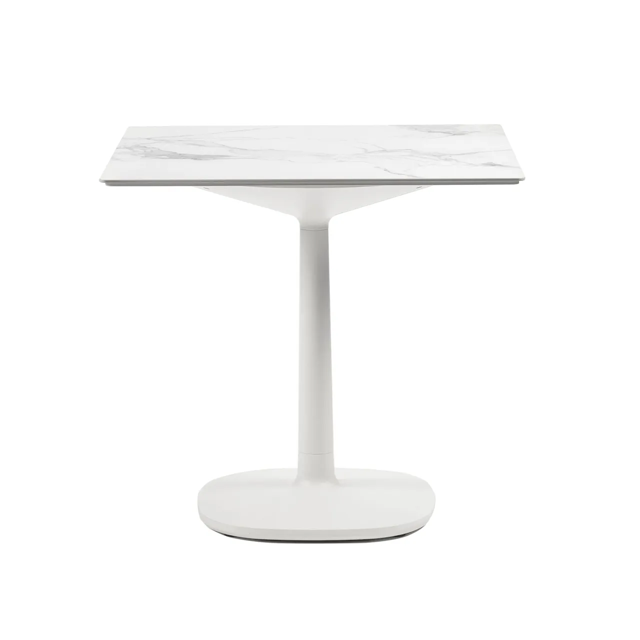 Multiplo Table 4069, White Marble Finish, Round: Ø78