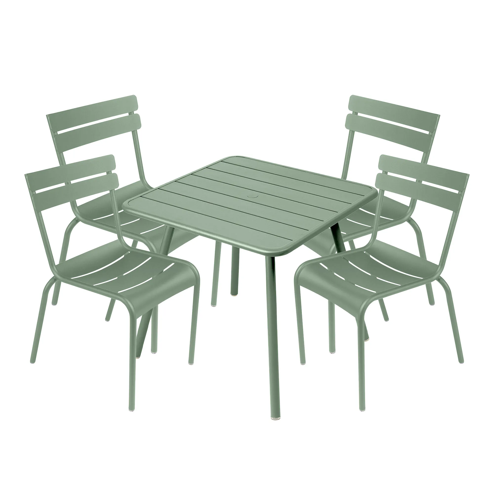 Luxembourg spisegruppe firbent bord & 4 stoler - 1
