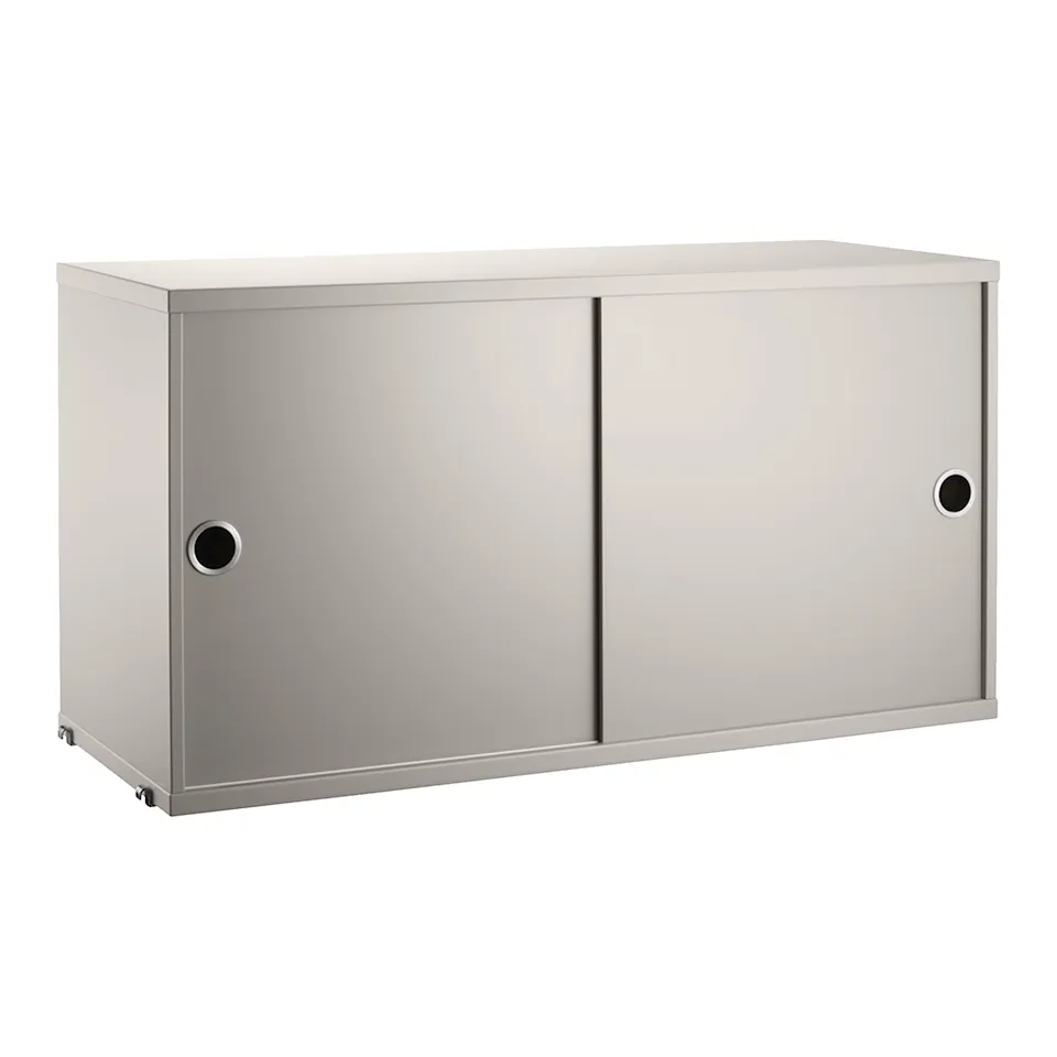 Skap med skyvedører 78x20cm beige
