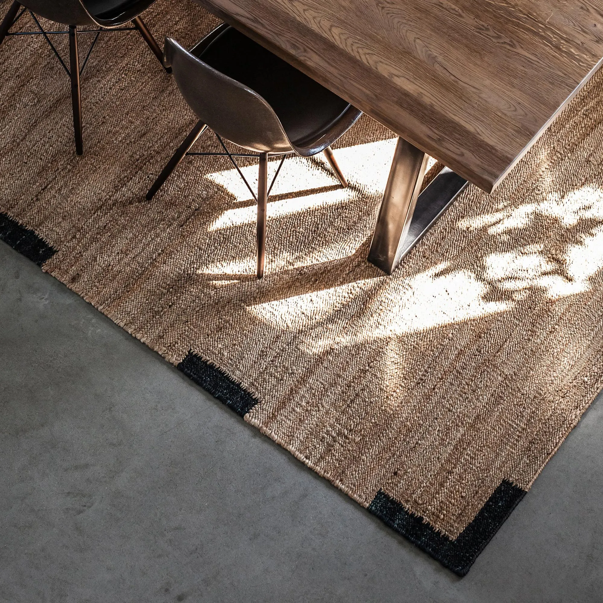 Jute Edge Black juteteppe - 5