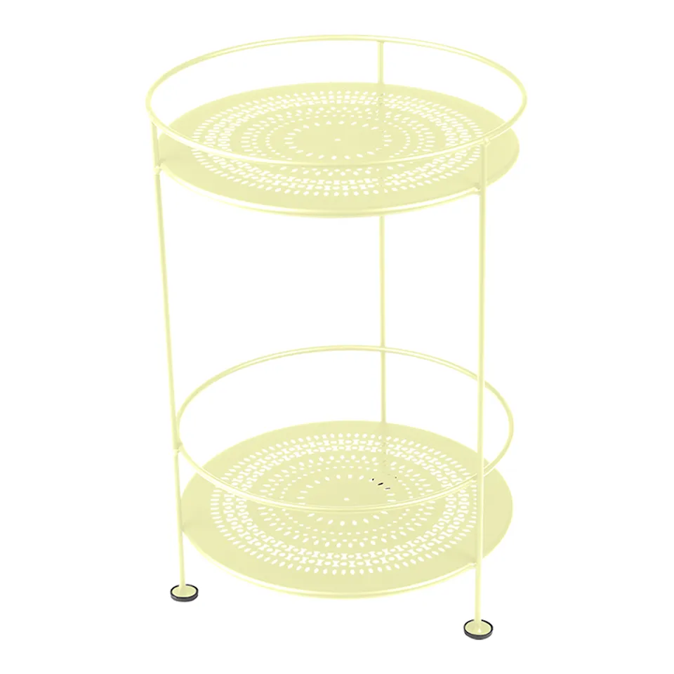 Guinguette Side Table With Perforated Double Top Frosted Lemon A6