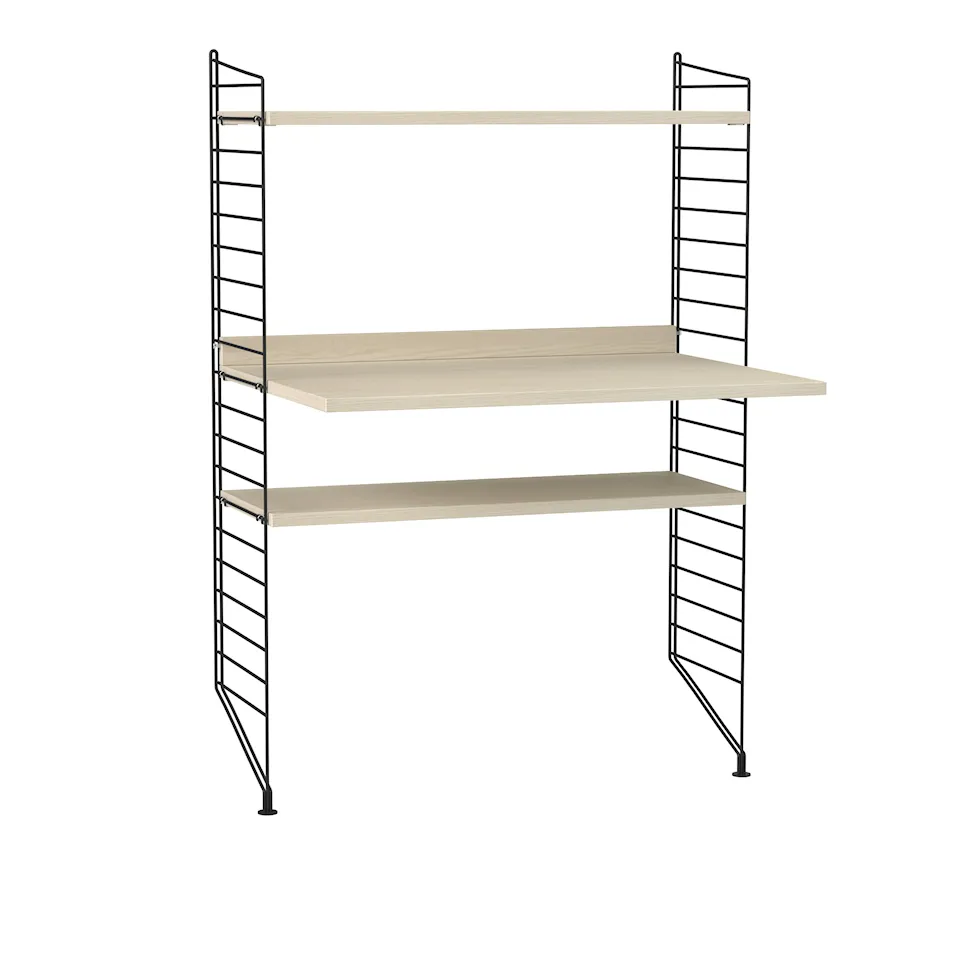 Kontor hyllesystem H ask/svart