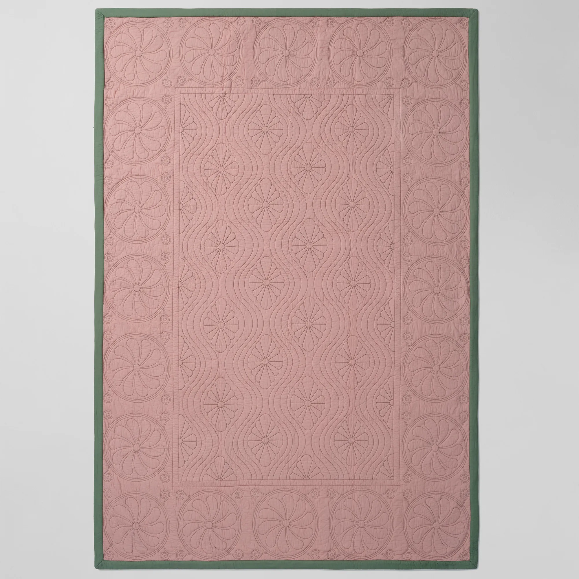 Durham Dew Green/Pink sengeteppe - 6
