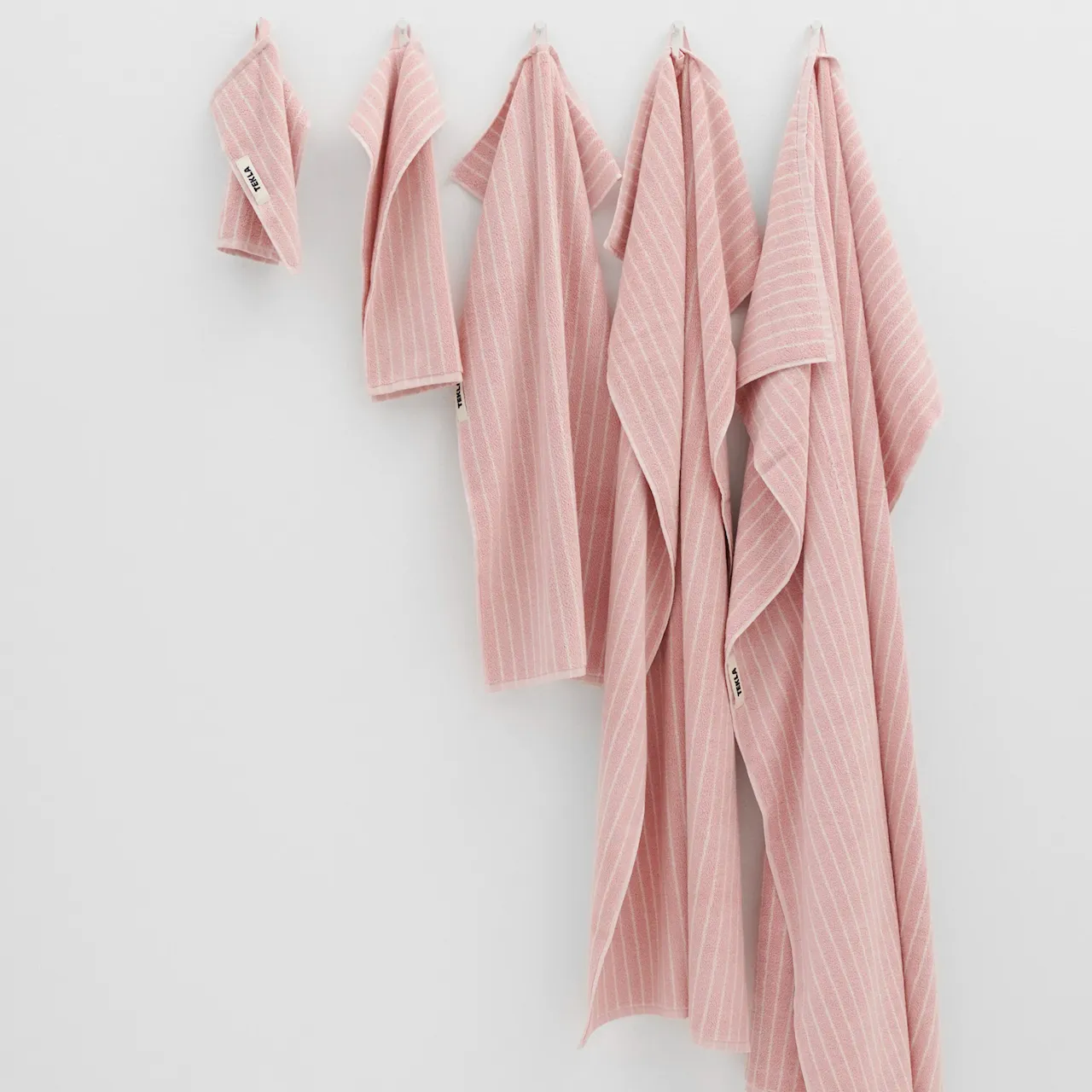 Terry håndkle shaded pink stripes