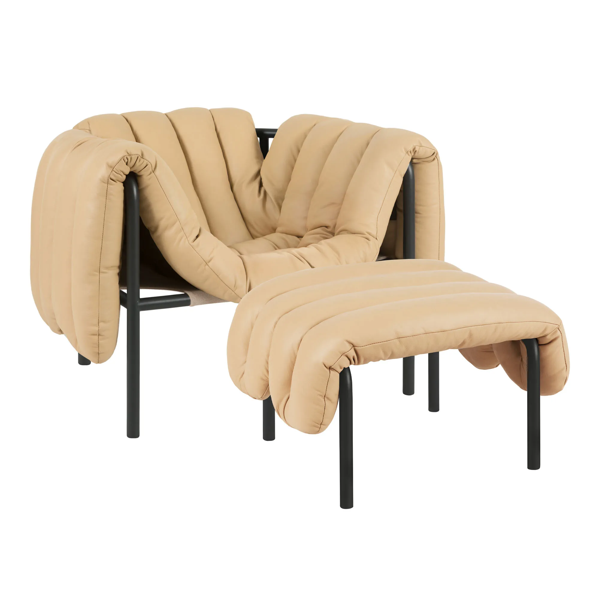 Puffy Lounge Chair + Ottoman - 1