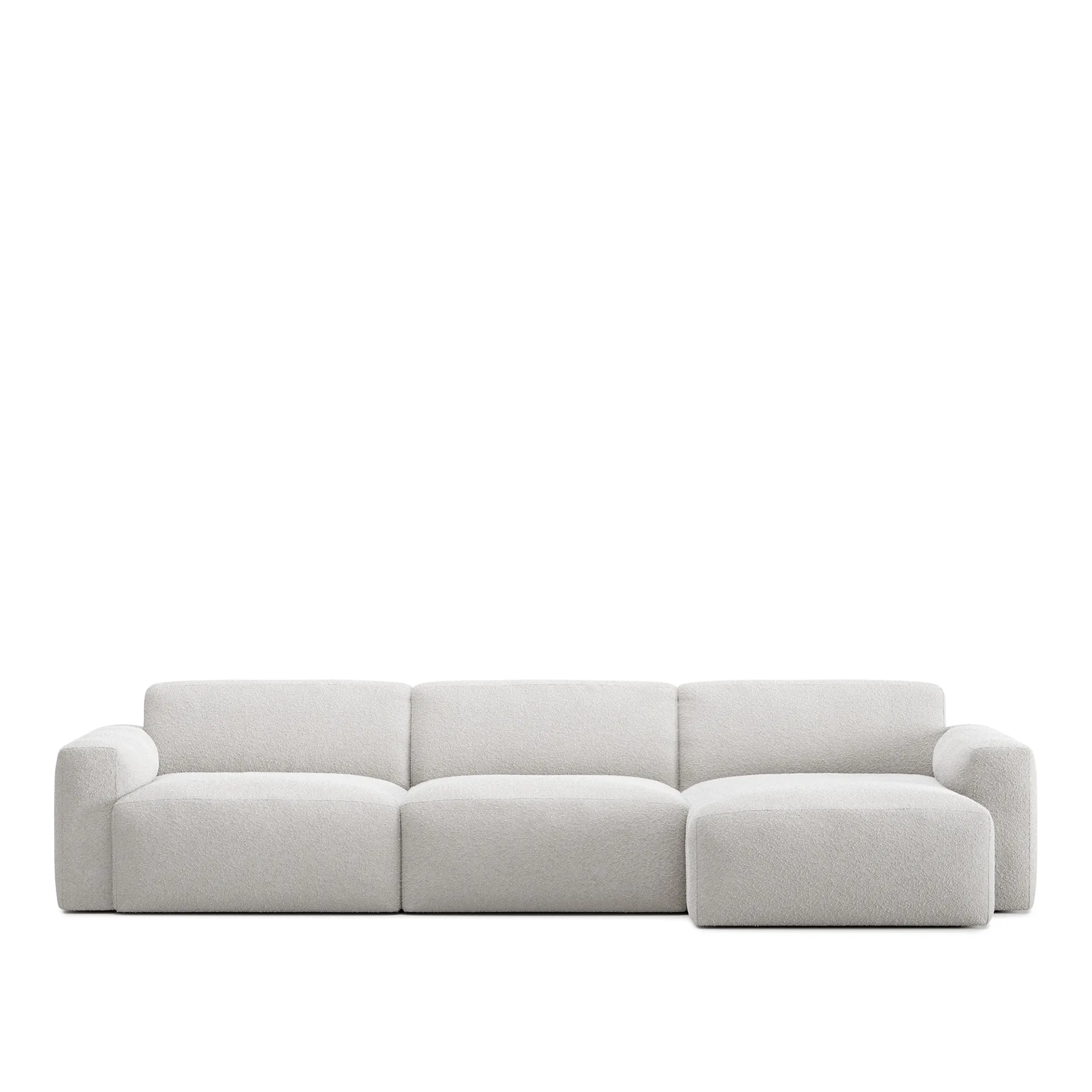 Brick 3-Seater Chaise Lounge Right - NO GA - NO GA