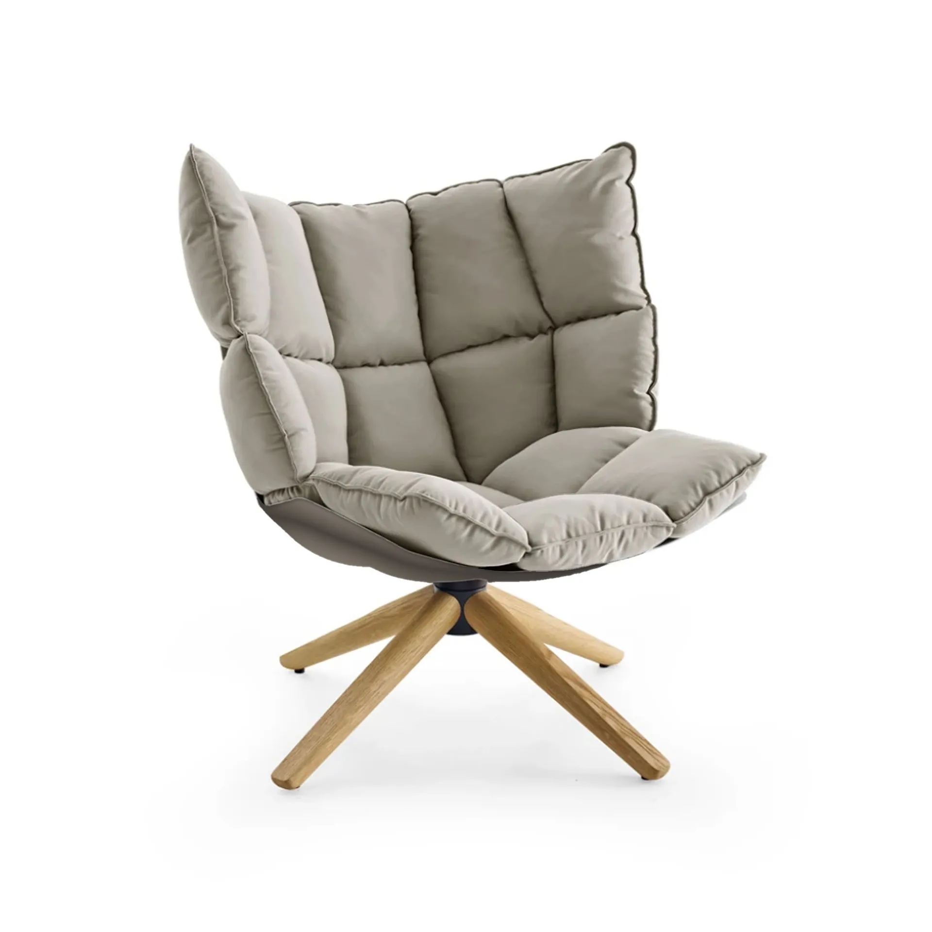 Husk H2G Swivel Armchair with Snug Sides - B&B Italia - Patricia Urquiola - NO GA