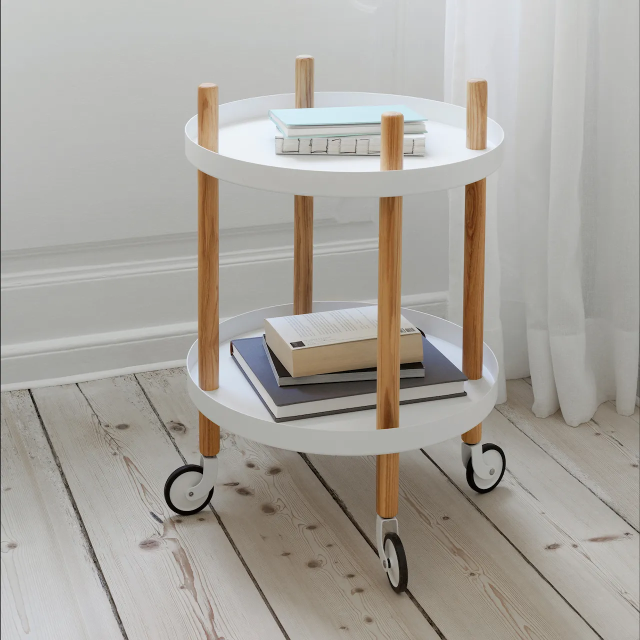 Block Table Ø45 cm White