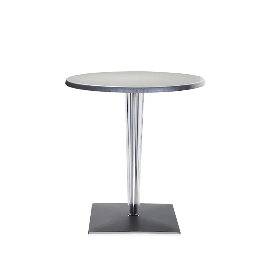 Top Top Table 4210 Ø60, Aluminium Melamine Top, Square Base