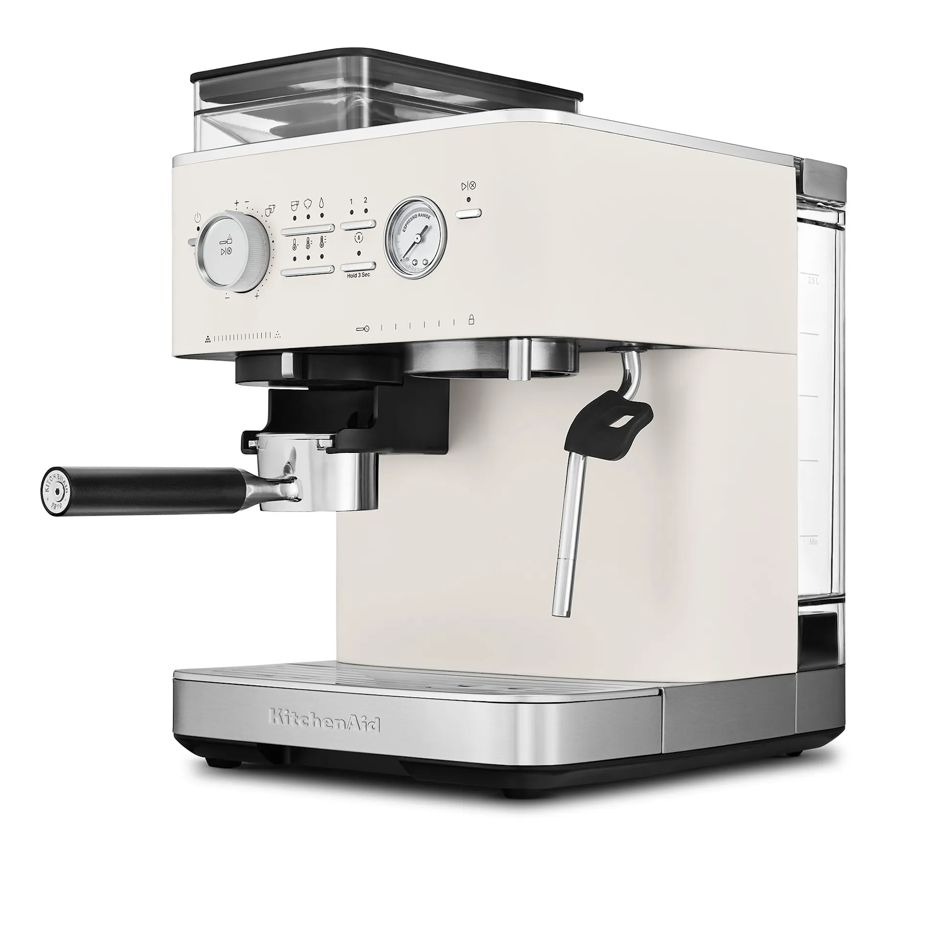 Halvautomatisk espressomaskin med kvern porselen hvit 5KES6551EPL - KitchenAid - NO GA