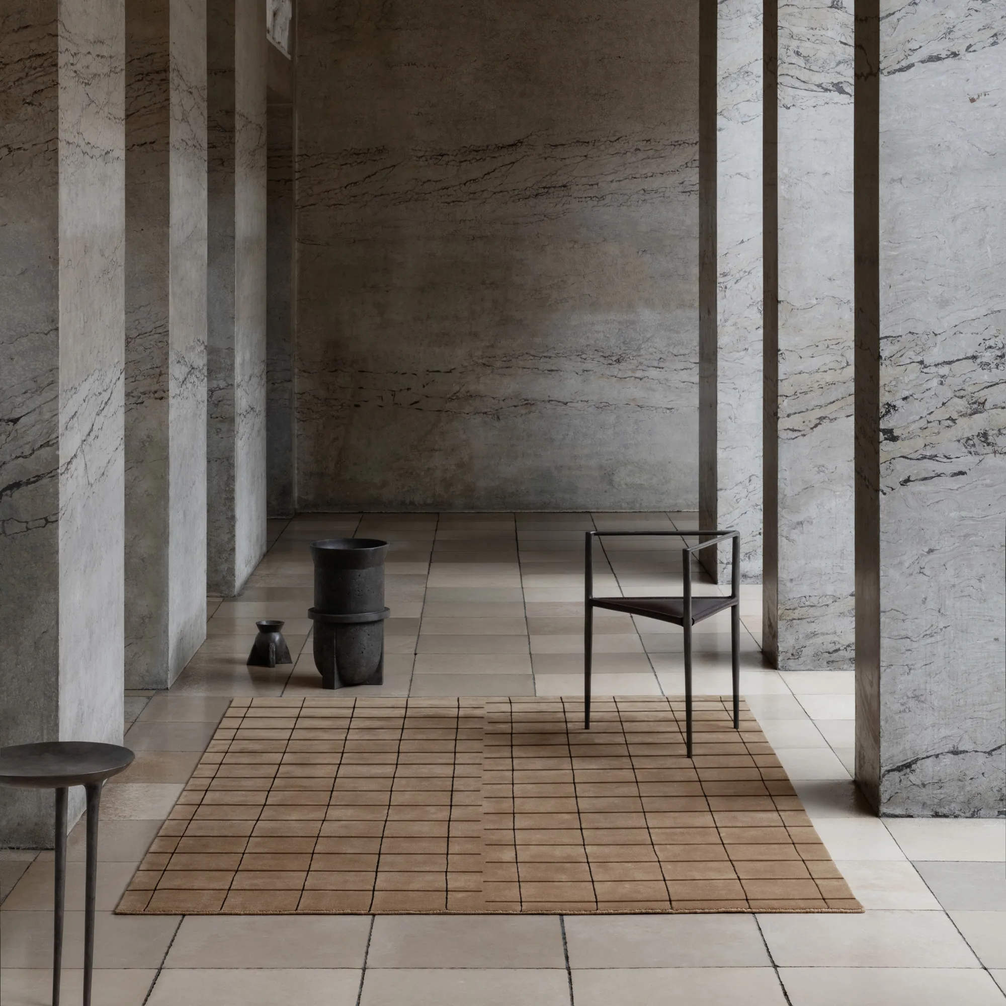 Grid Chestnut/Black ullteppe - 5
