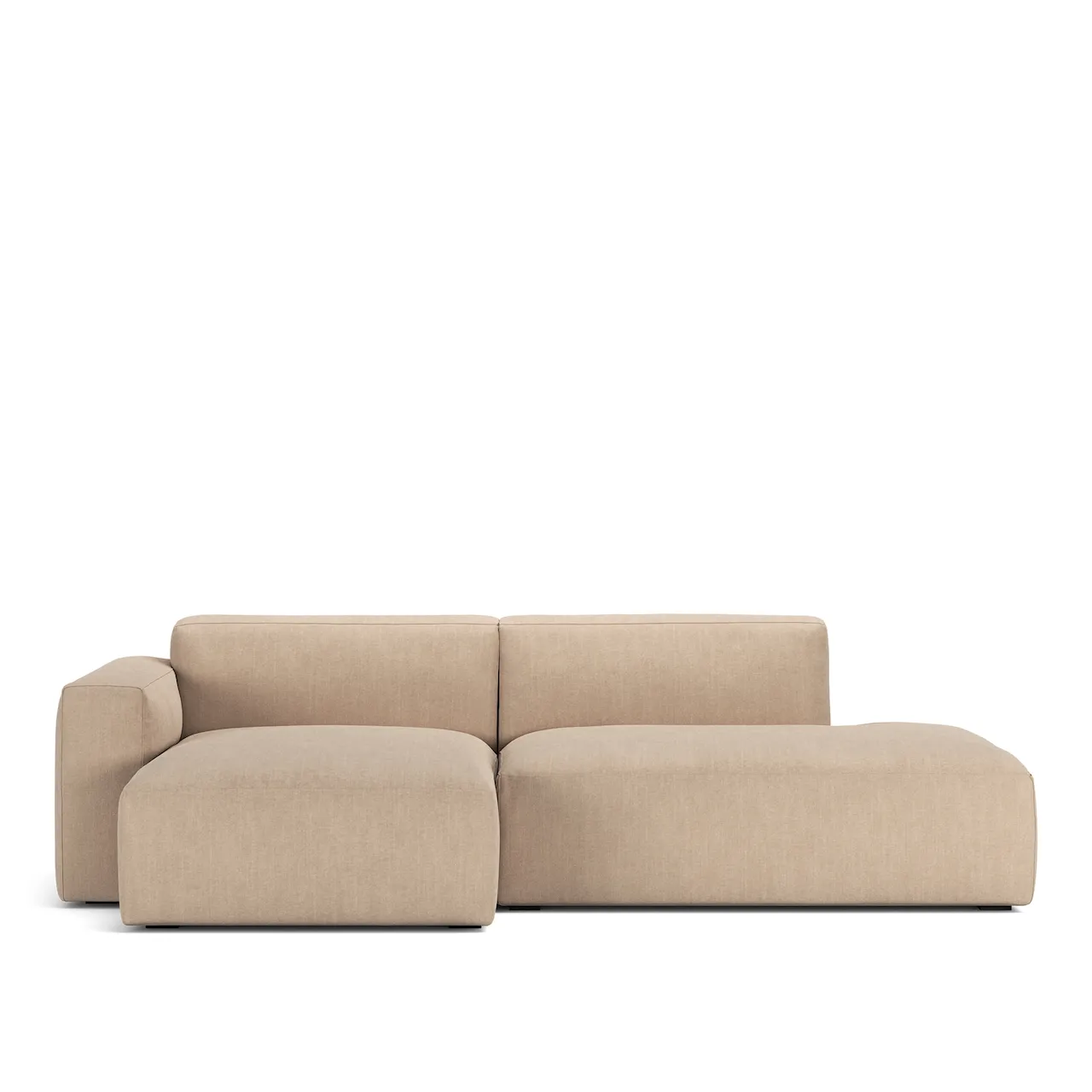Brick 2-Seater Chaise Lounge Open End Right Lario 12 Fixed Upholstery