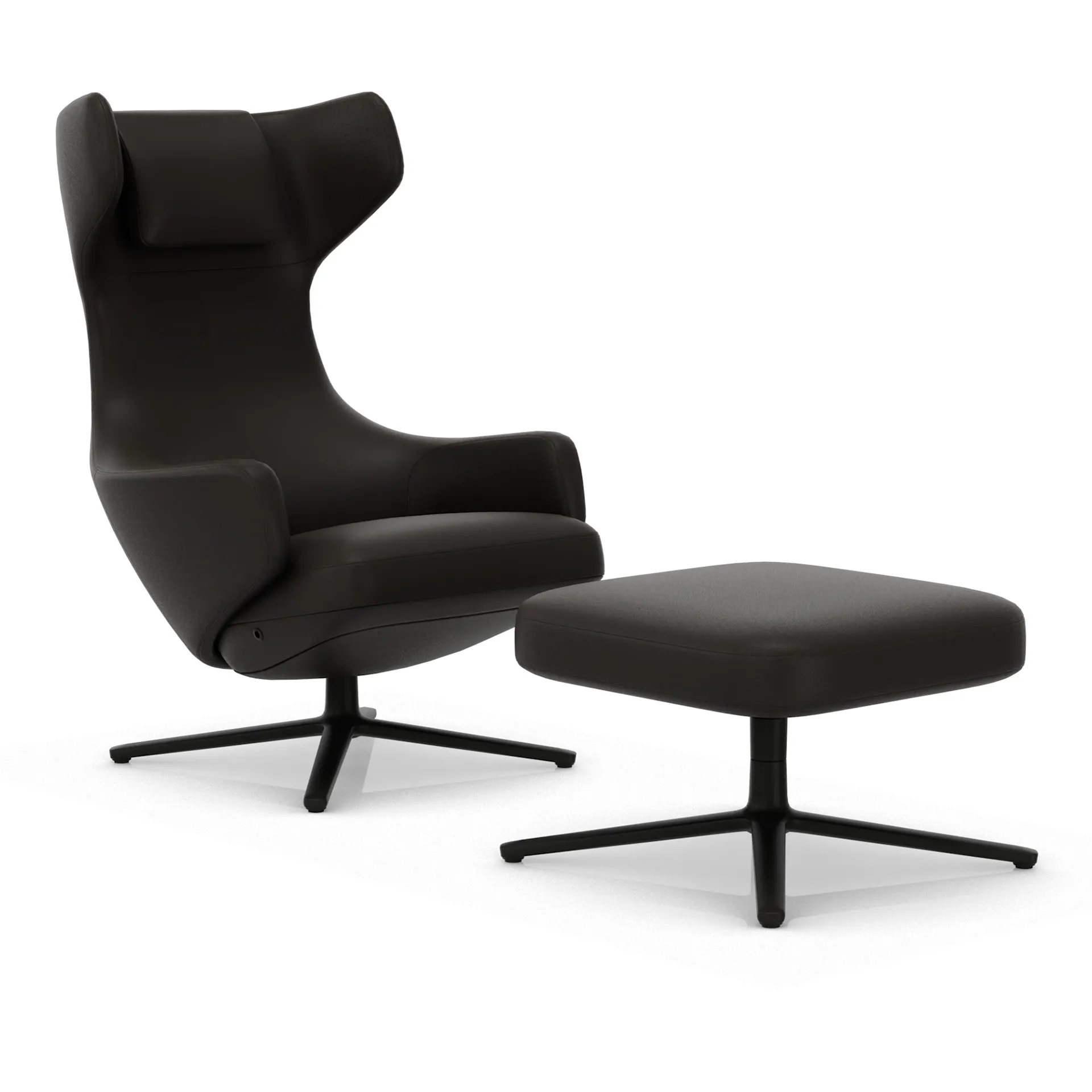 Grand Repos lenestol & Repos Ottoman fotskammel Basic Dark - Vitra - Antonio Citterio - NO GA