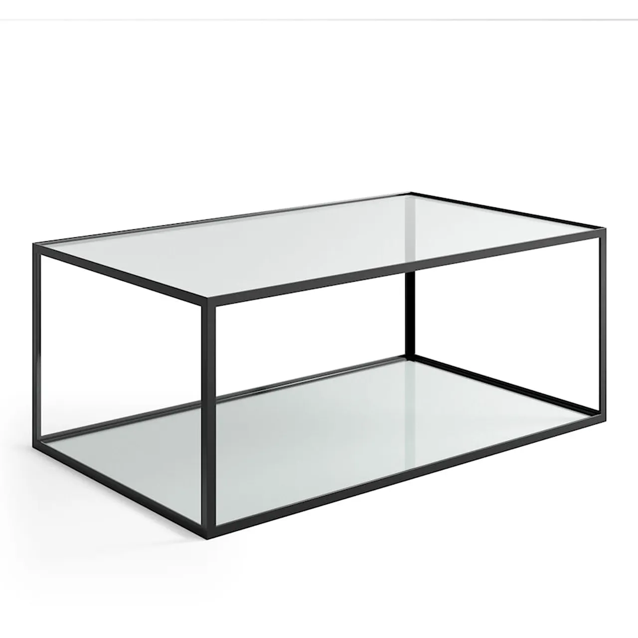 Alberto Glass table 60 x 100 cm, Chrome