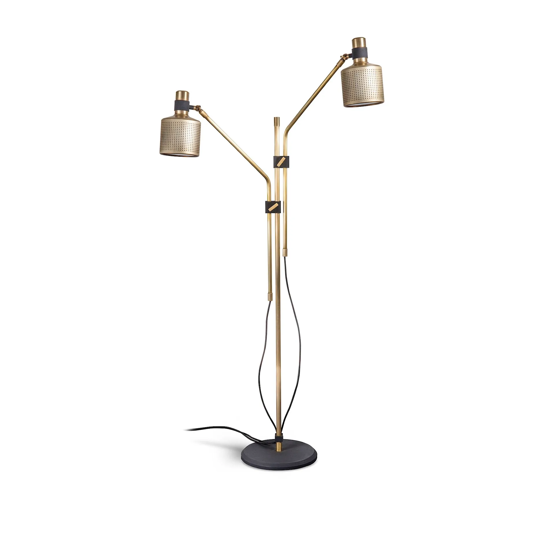 Riddle Floor Lamp Double, Brass - Bert Frank - NO GA