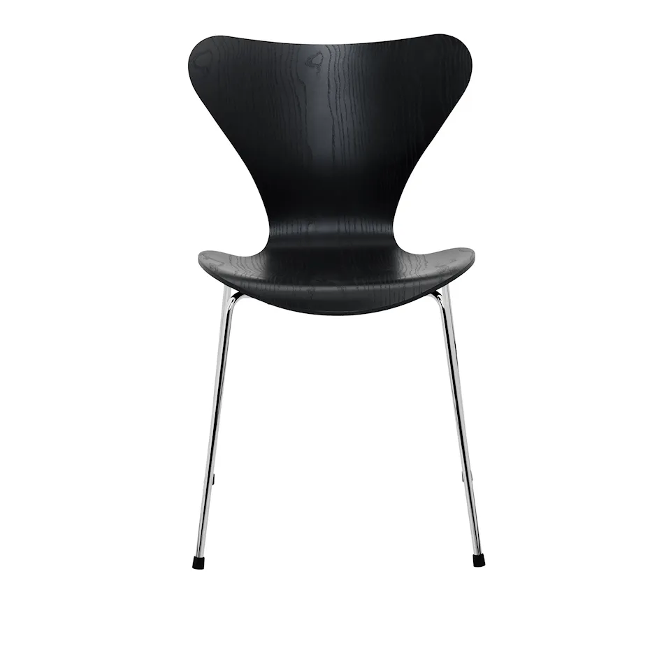 Series 7 stol 3107 farget askfiner stålram krom