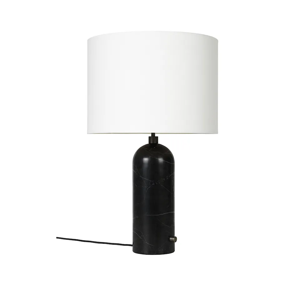 Gravity bordlampe stor svart marmor