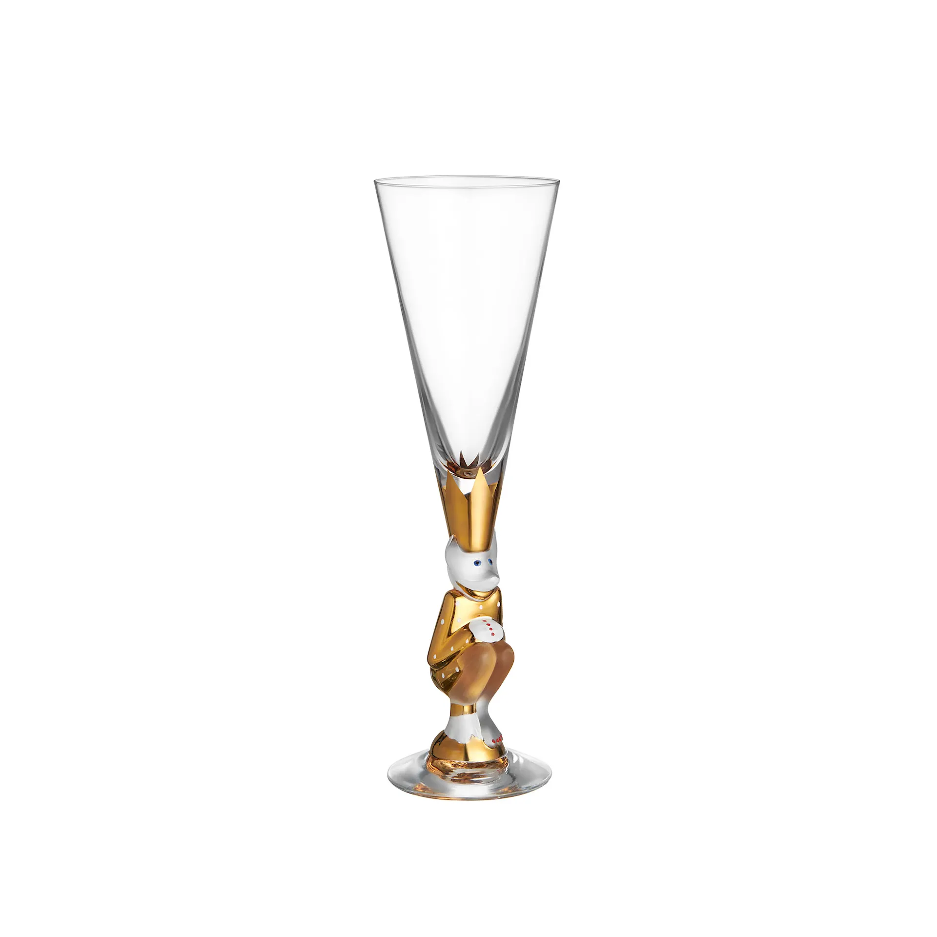 The Sparkling Devil Champagne Glass Gull 19 cl - Orrefors - NO GA