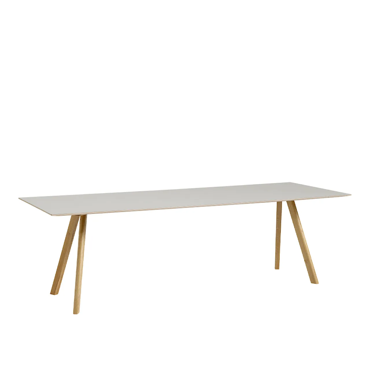 CPH30 2.0 Table Lacquered Oak Frame L250 X W90 X H74  Lacquered Oak Veneer Tabletop Lacquered Edge