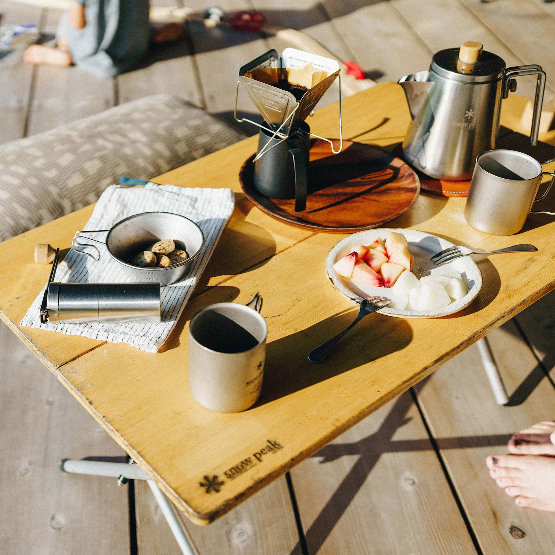 Single Action Low Table Bamboo - Snow Peak - NO GA