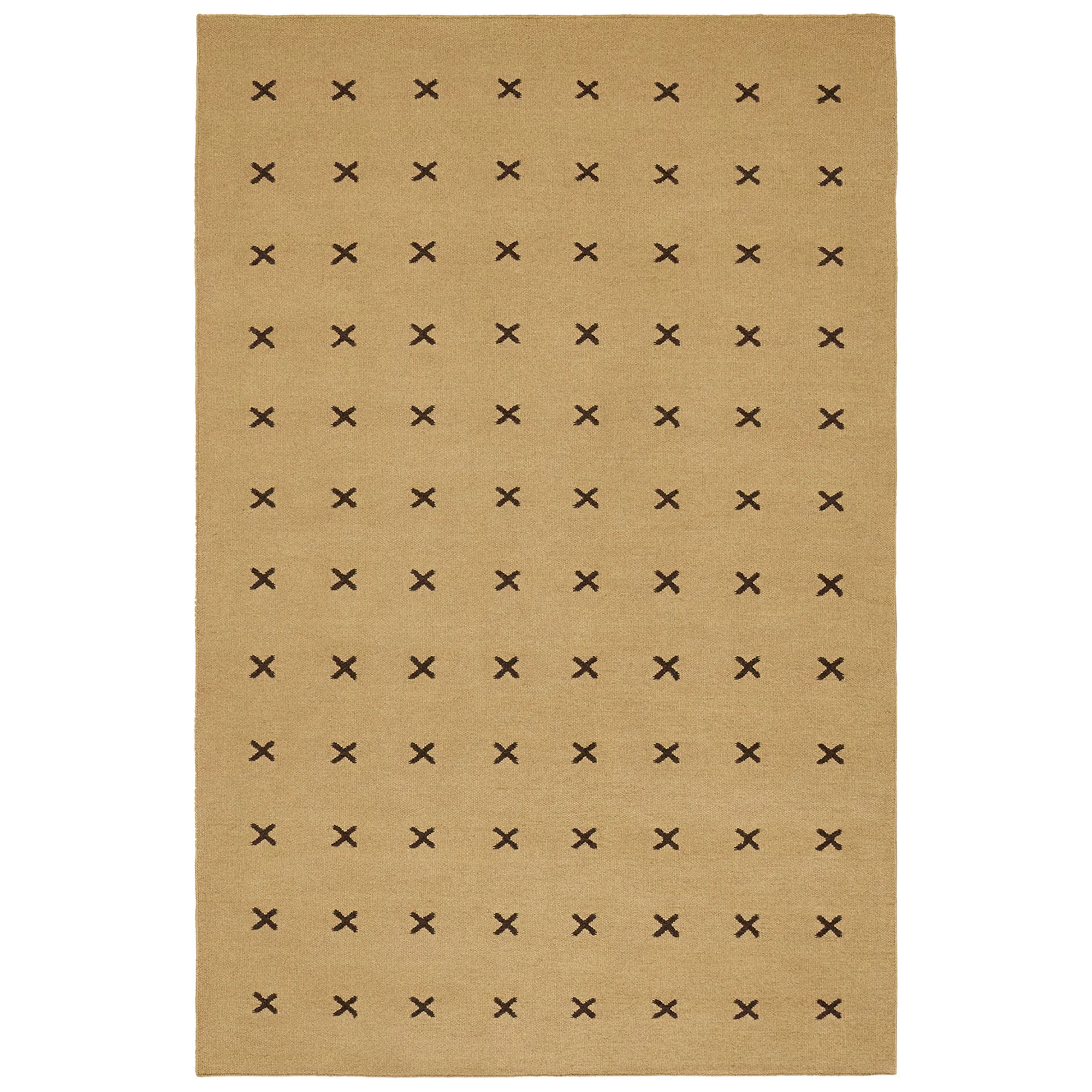 Cross Mustard/Dark Brown ullteppe - 1