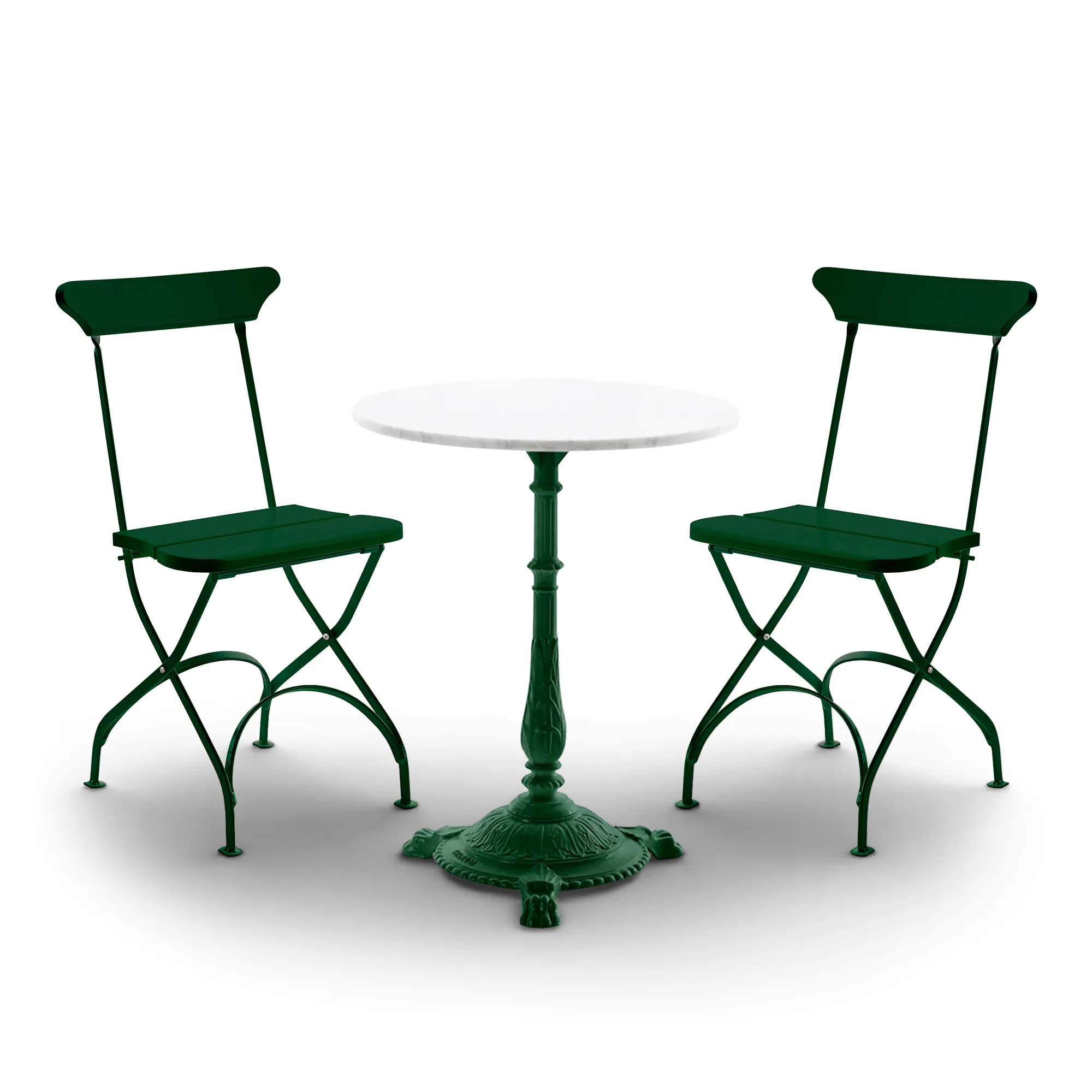 Classic No. 2 hagestoler 2 stk. og Classic kafébord Ø50 cm - 1