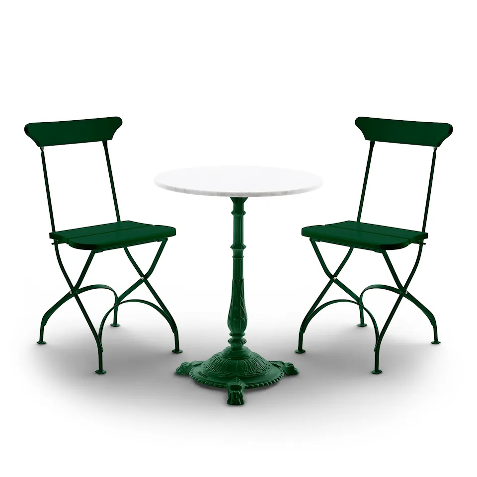 Classic No. 2 hagestoler 2 stk. og Classic kafébord Ø50 cm