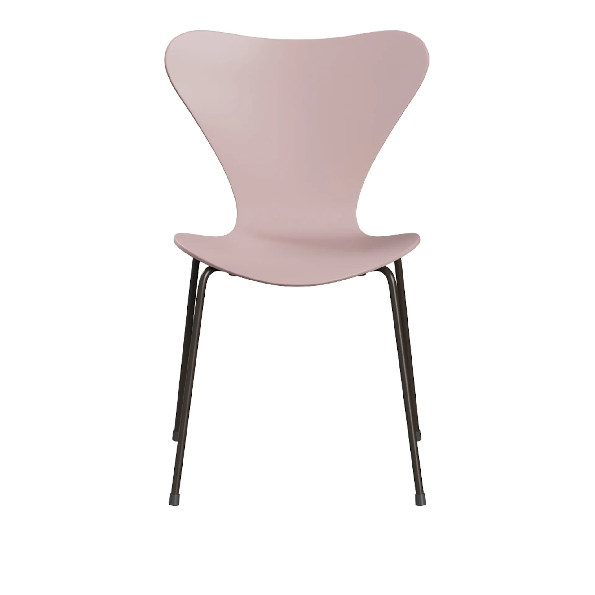 Series 7 stol 3107 bøkfiner stålunderstell brun bronse - Fritz Hansen - Arne Jacobsen - NO GA