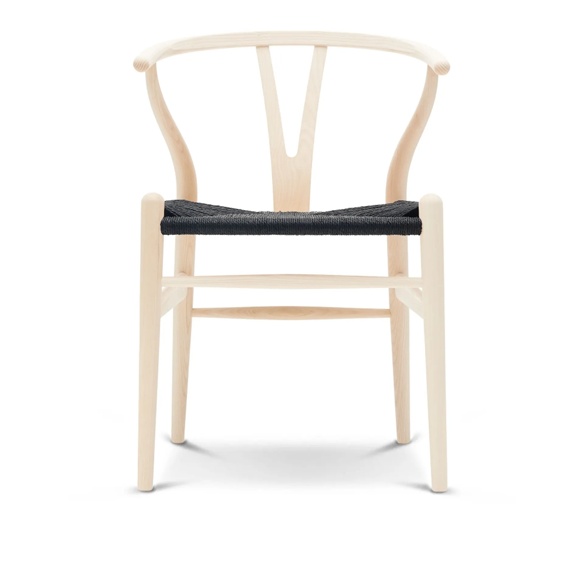 CH24 Y-stol - Ask/svart flettet papirsnor - Carl Hansen - Hans J. Wegner - NO GA