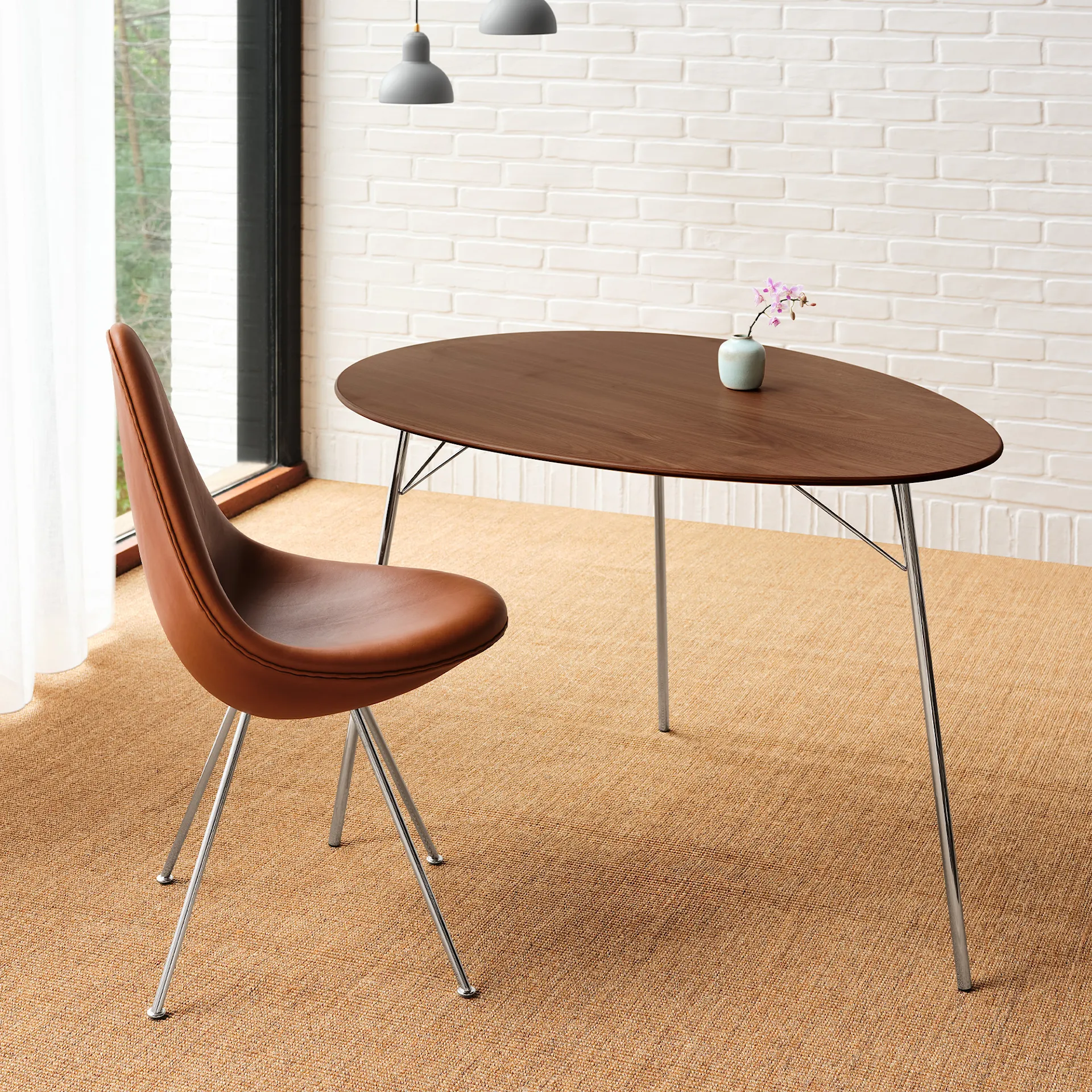 3110 Droppen stol fulltrukket - Fritz Hansen - Arne Jacobsen - NO GA