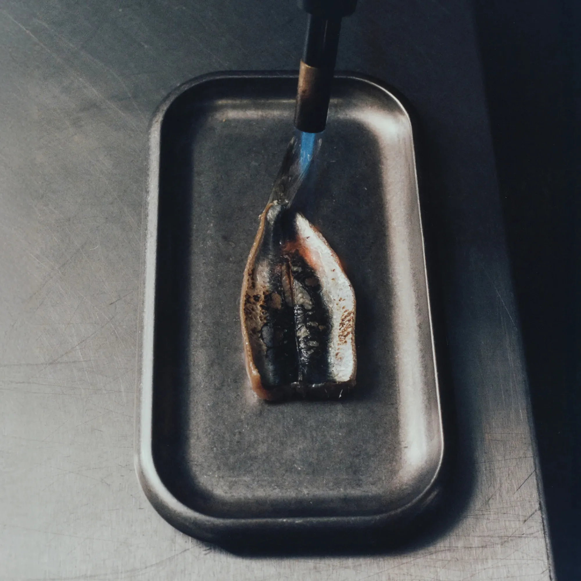 Small Steel serveringsbrett 27 x 15 cm - 3
