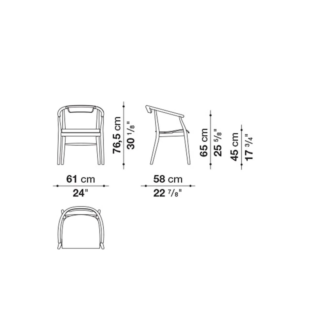 Jens Armchair - Wooden Seat