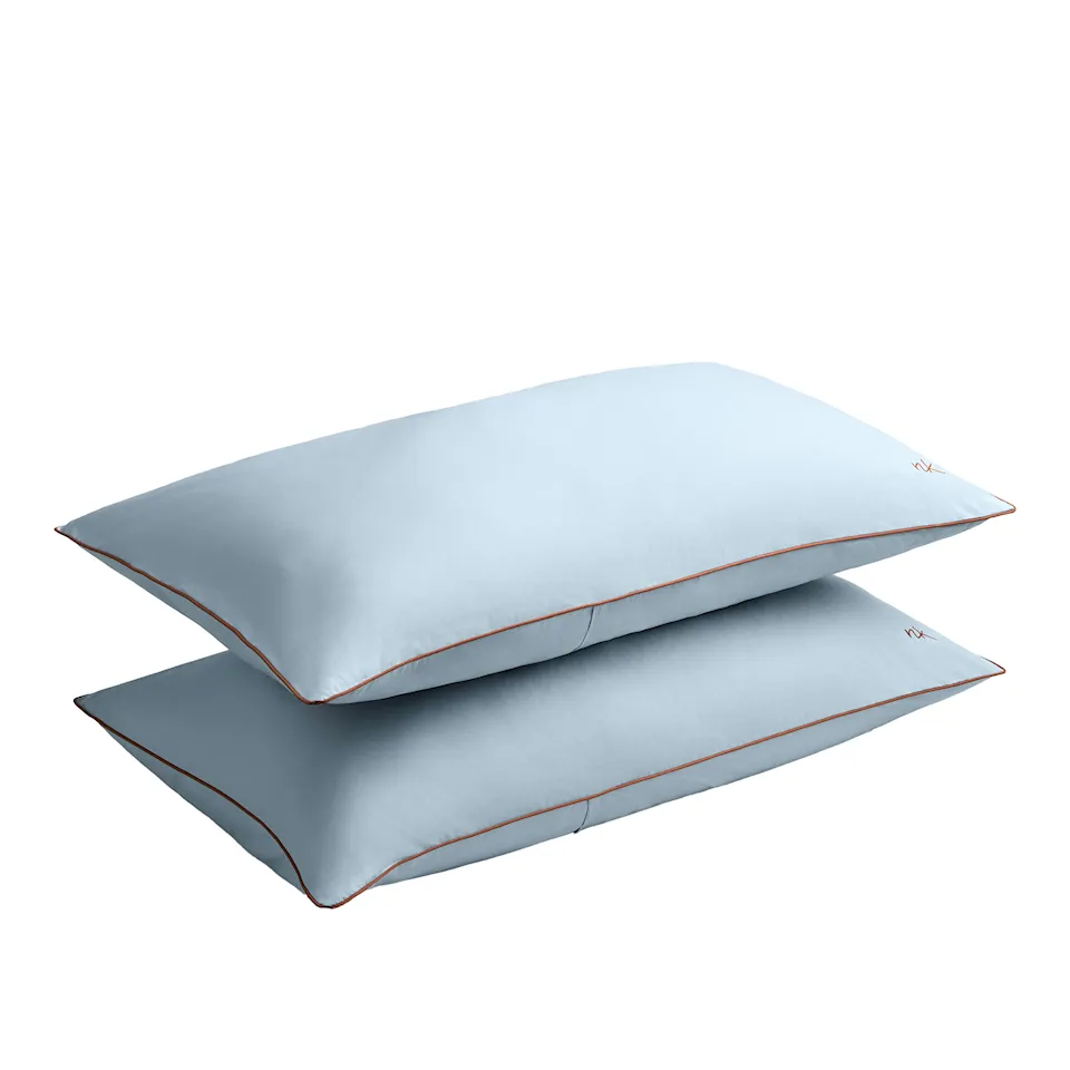Percale Shirt Blue/Red putetrekk 2-pakning