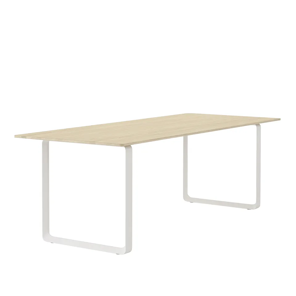 70/70 Table, Large, Solid Oak/White