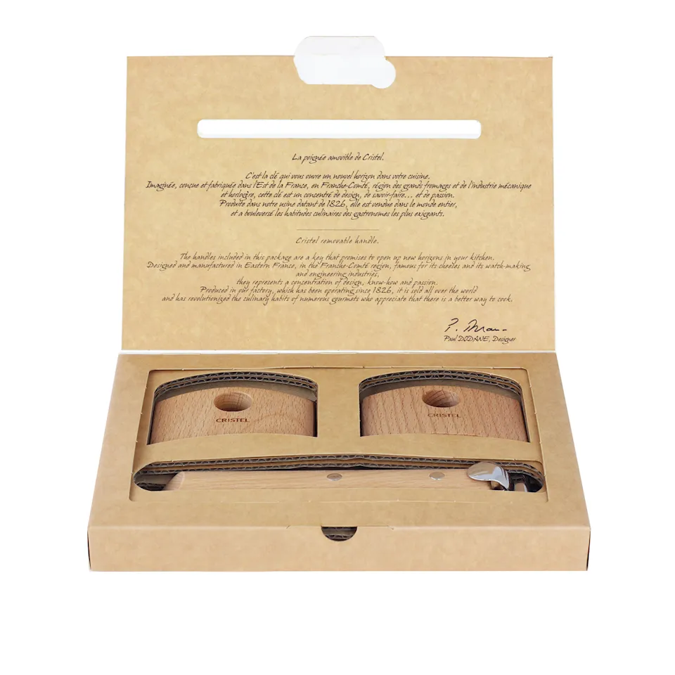 Casteline Removable Set 1 Handle And 2 Side Handles - Beech Wood