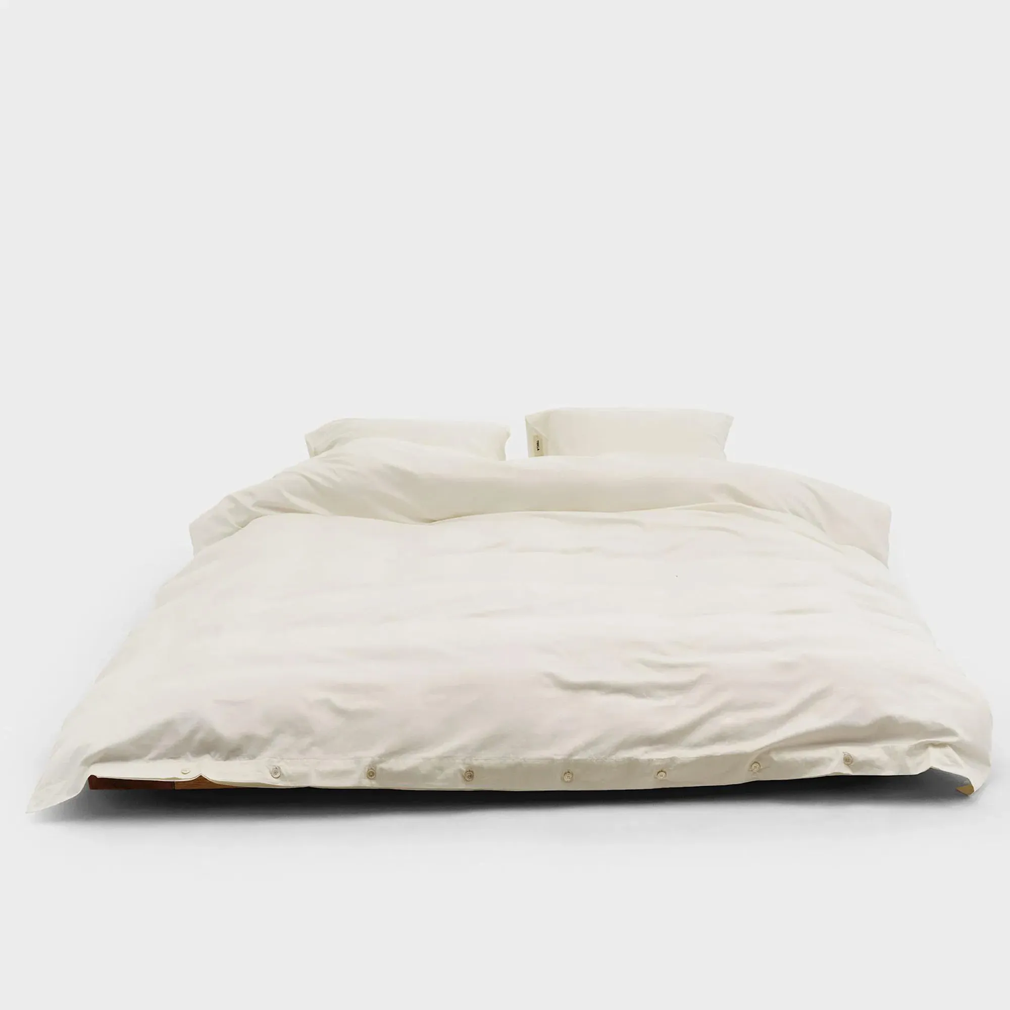 Sateen Solid Cloud White dynetrekk - 3