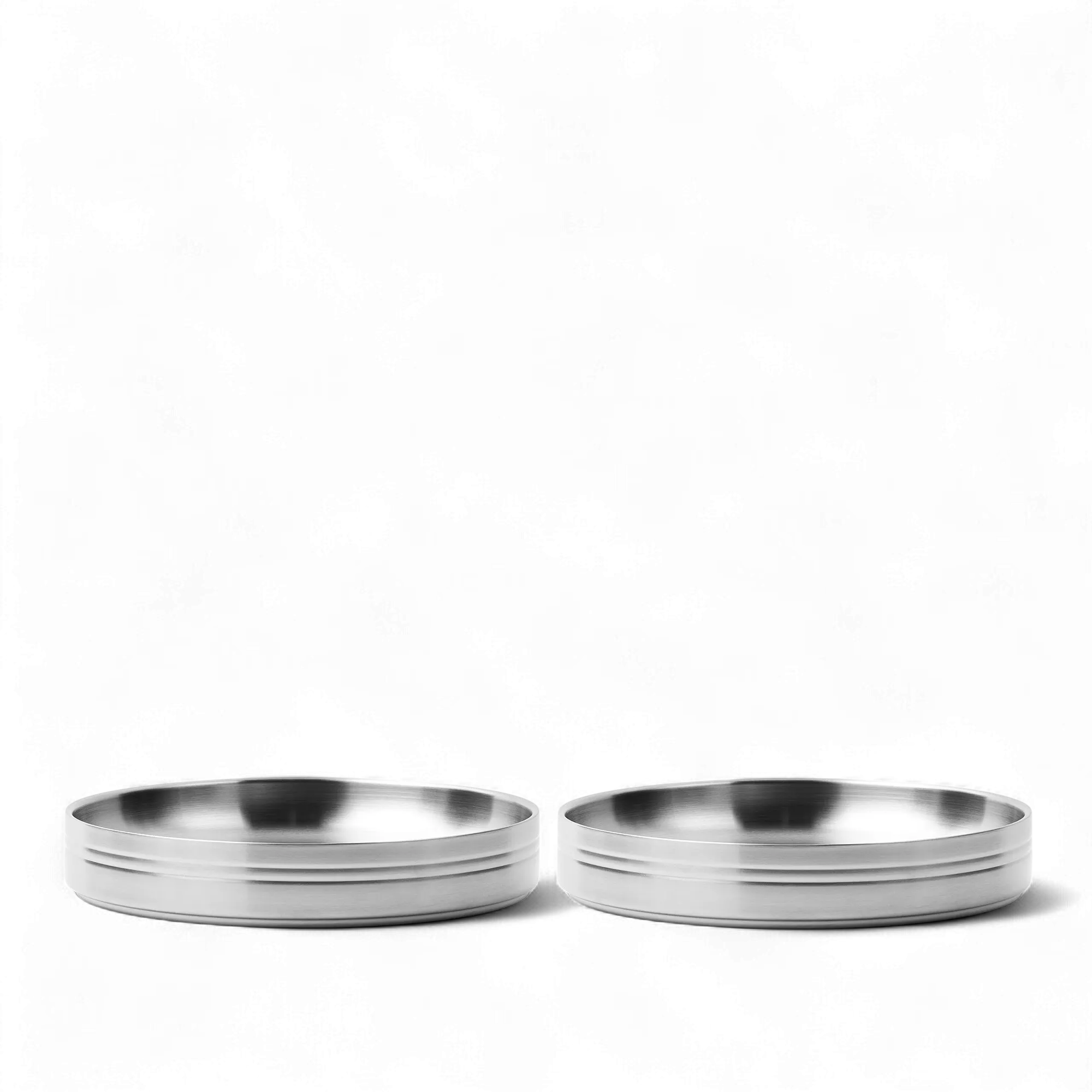 Stainless Steel Pastatallerken - sett med 2 - 1