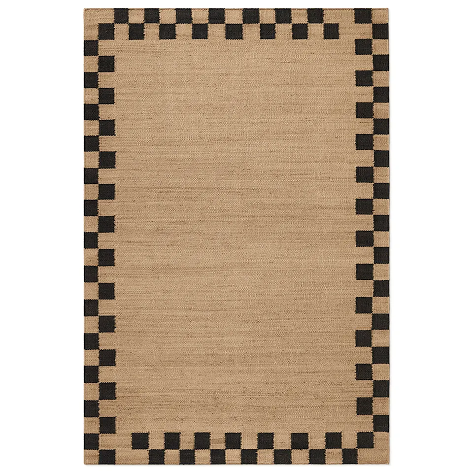 Jute Border Black teppe