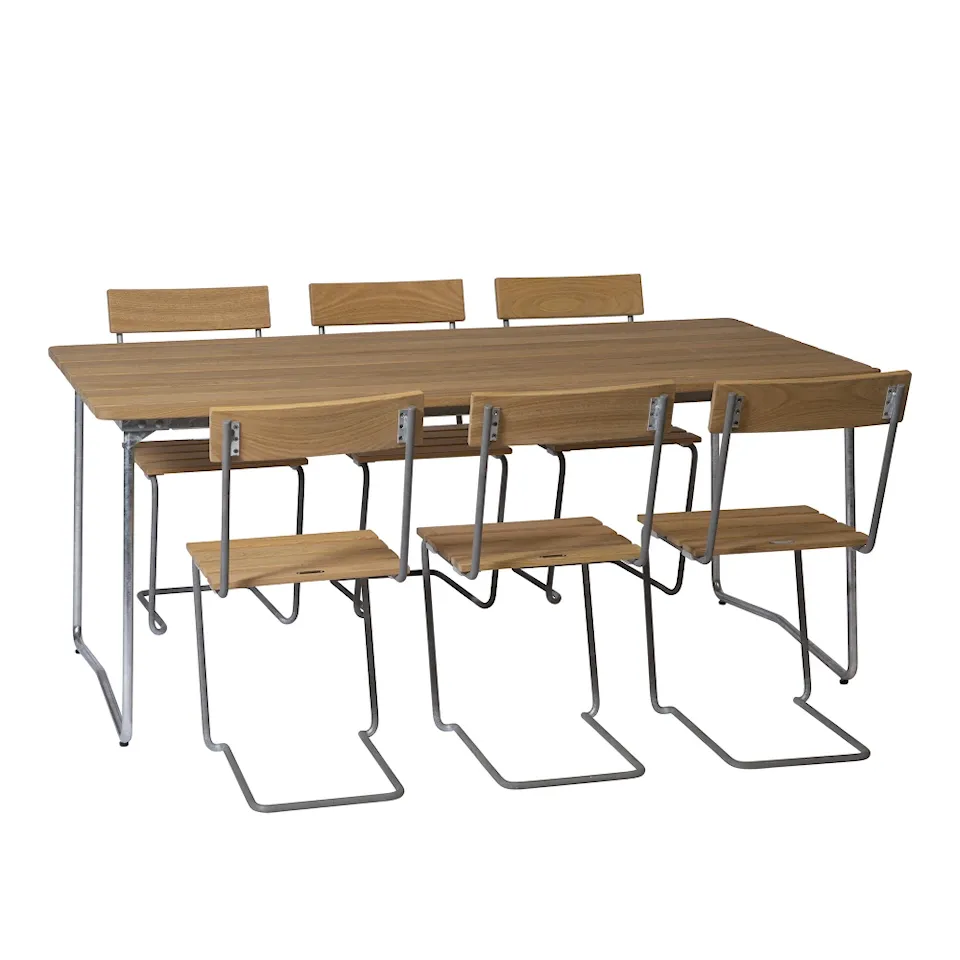 Klassisk spisestuesett B31 bord og 6 stoler 1