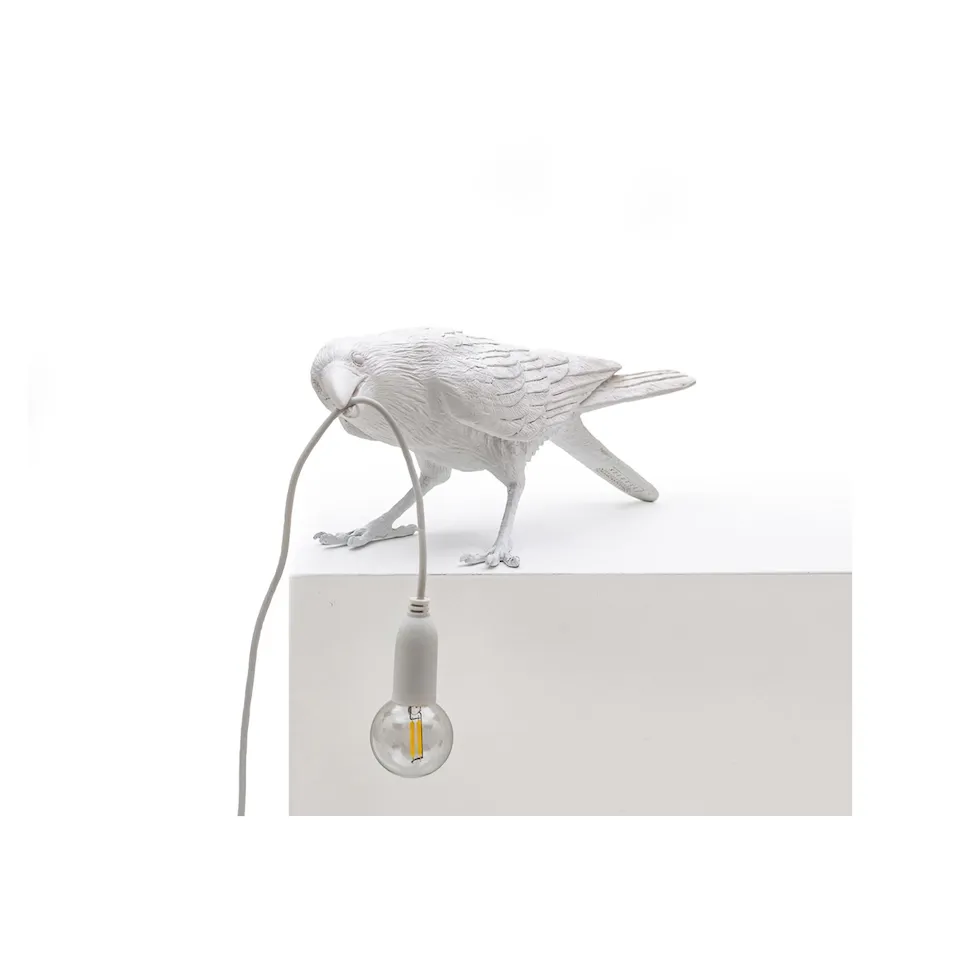 Bird Lamp Playing - Hvit