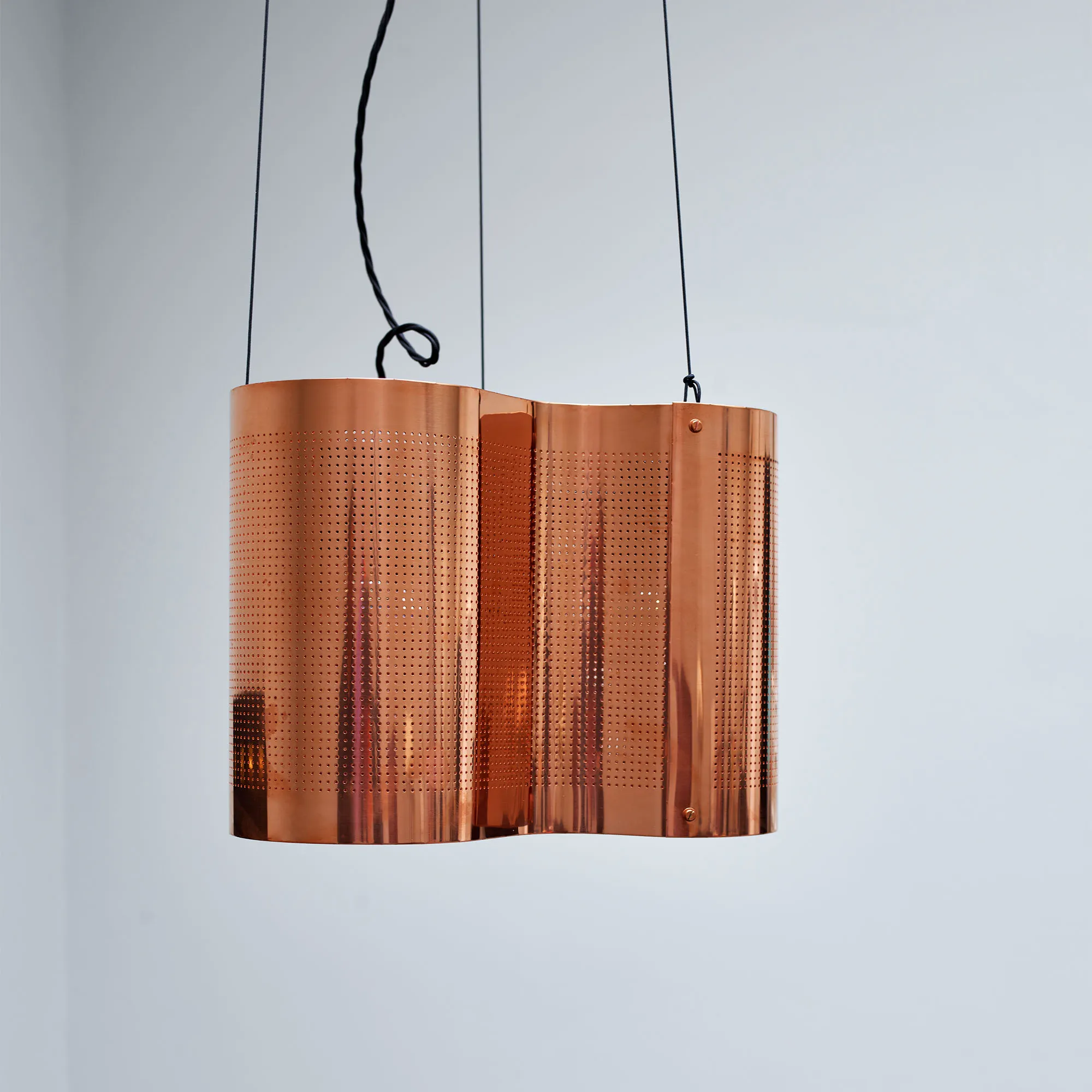 Snäcka taklampe kobber