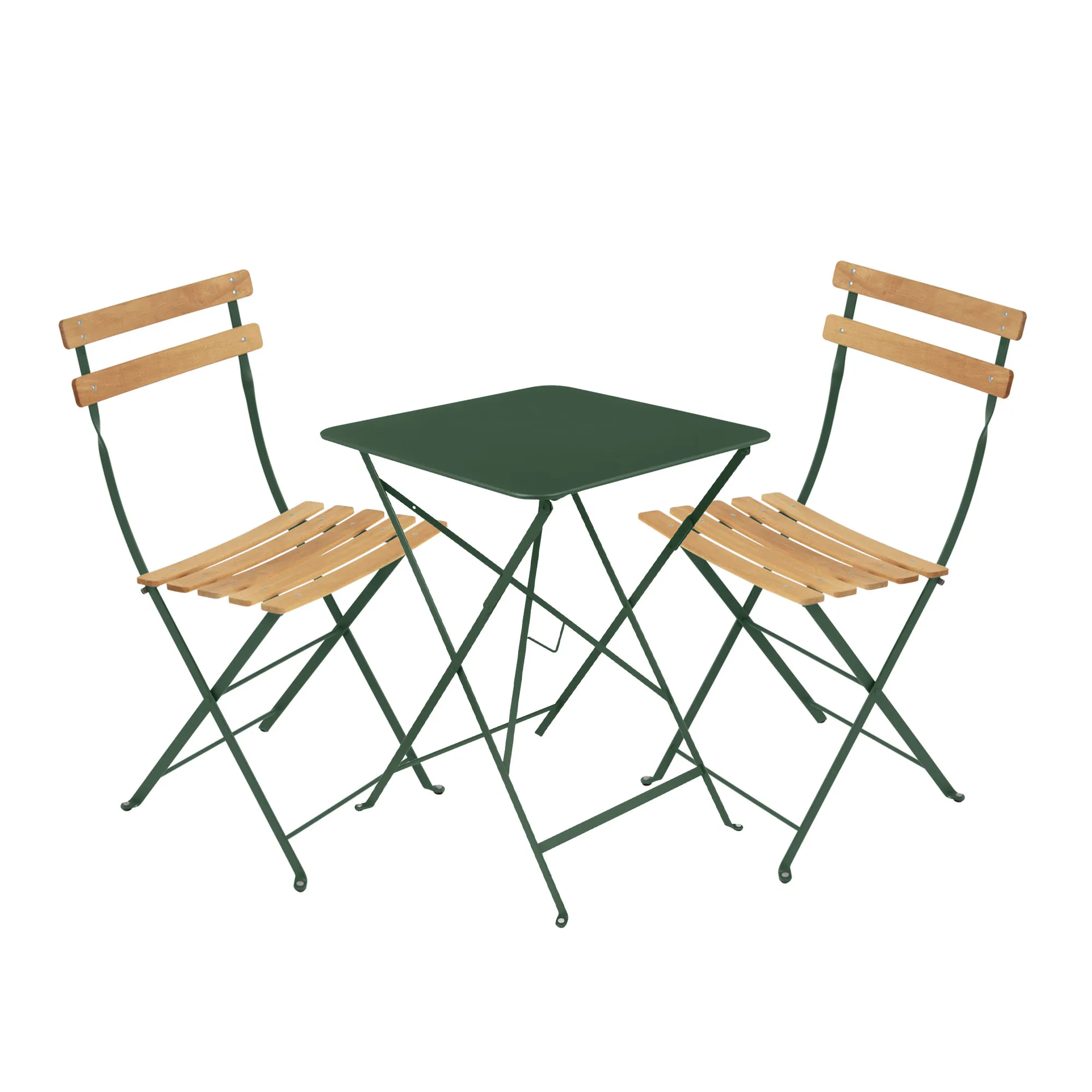 Bistro spisegruppe bord 57cm & 2 tre stoler - 1