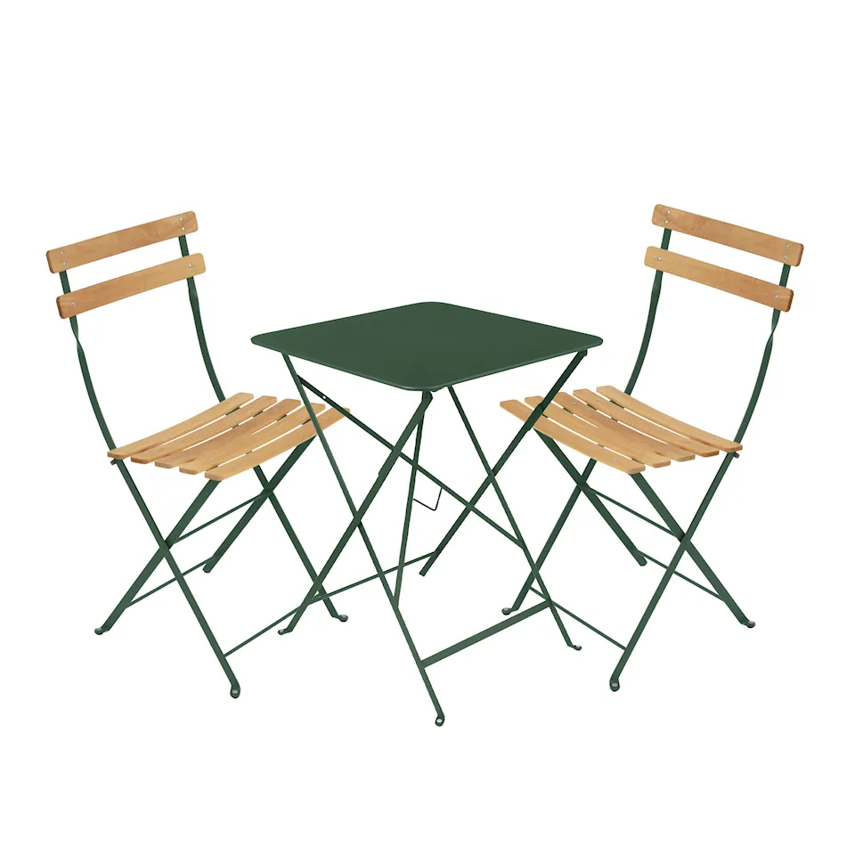 Bistro spisegruppe bord 57cm & 2 tre stoler