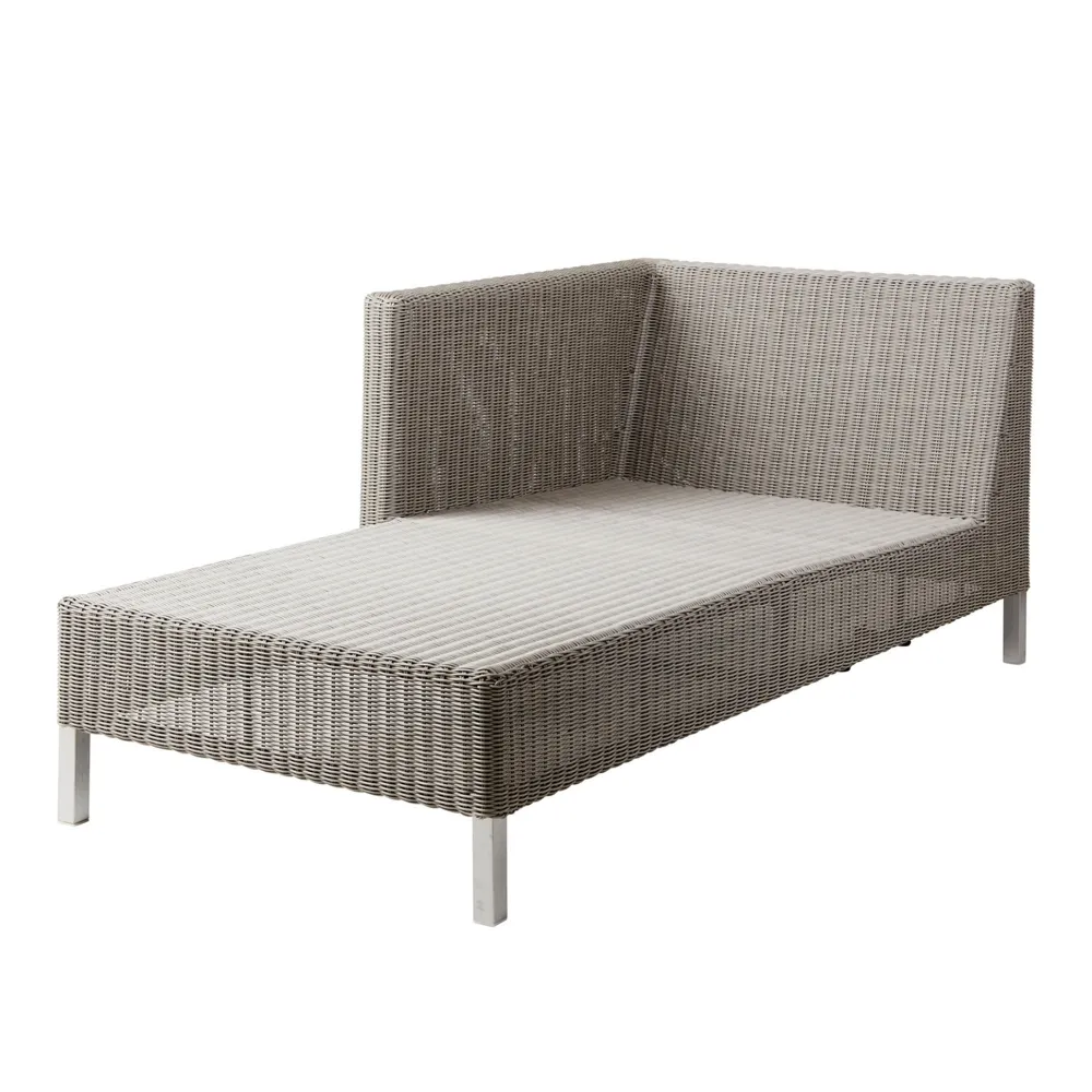 Connect Chaiselounge Modulsofa, Høyre, Taupe, Cane-Line Weave - 1