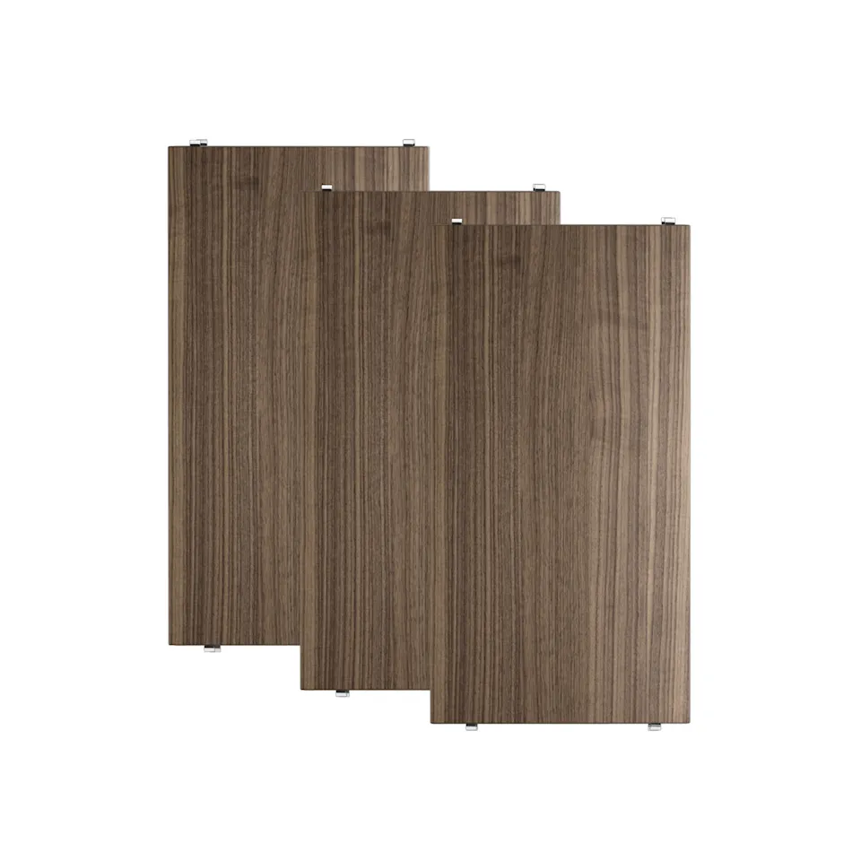 Hylleplate 58x30cm 3-pack valnøtt