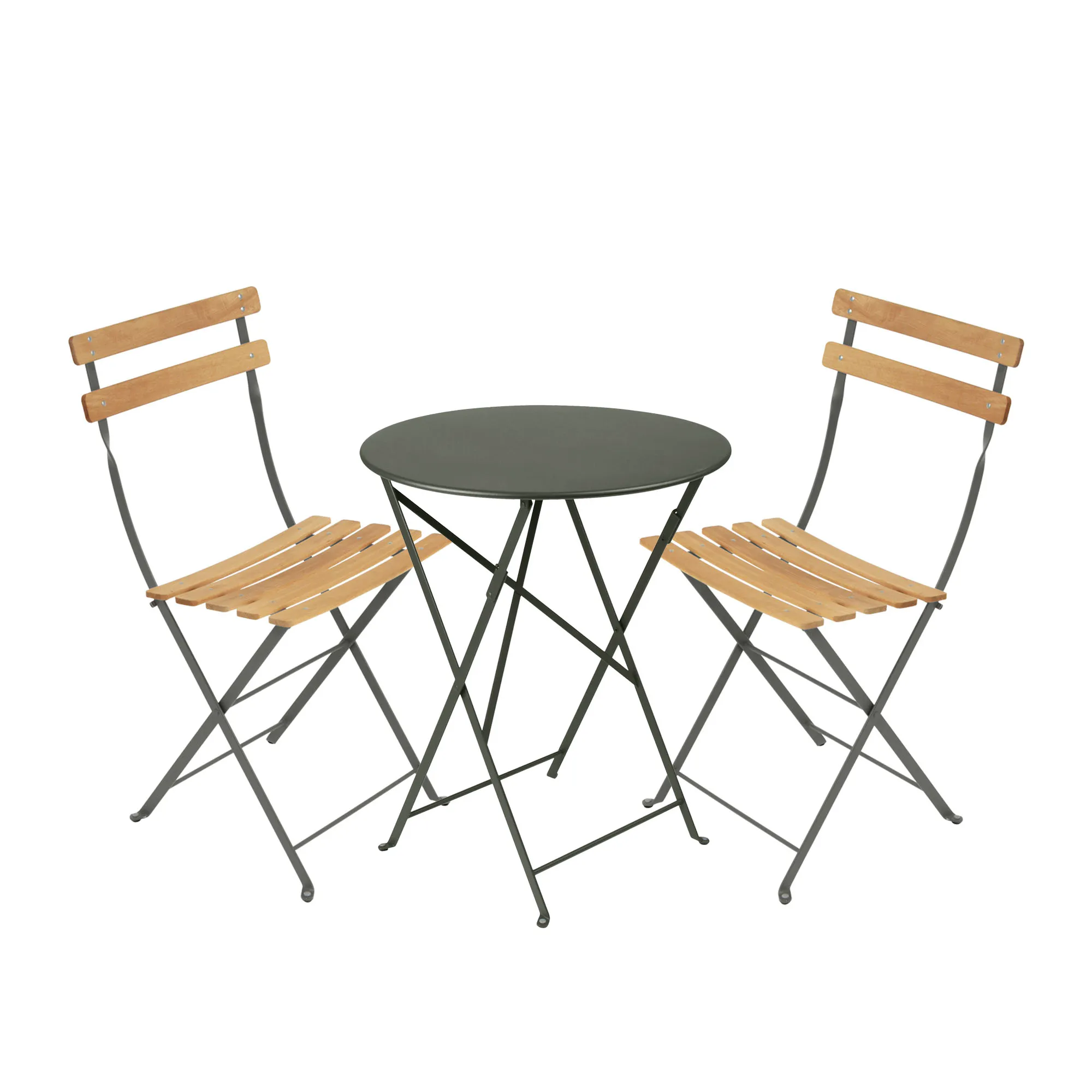 Bistro spisegruppe Ø60cm & 2 tre stoler - 1