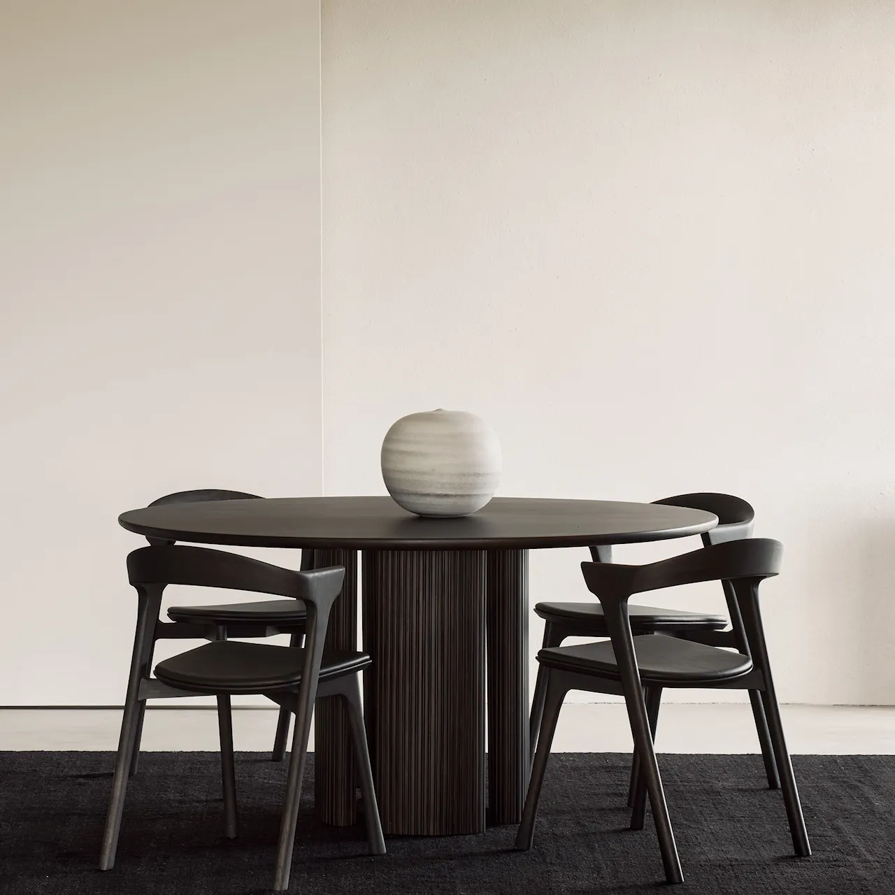 Bok Dining Chair Oak Brown Upholstered