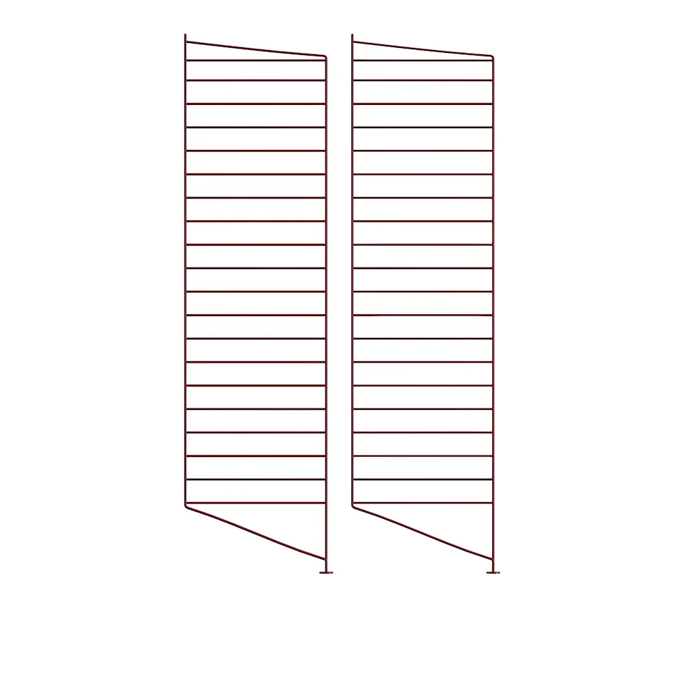 Gulvgavl 115 x 30 cm 2-pakning mørkerød
