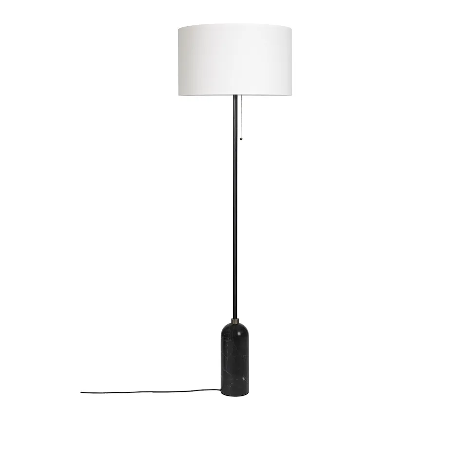 Gravity gulvlampe svart marmor